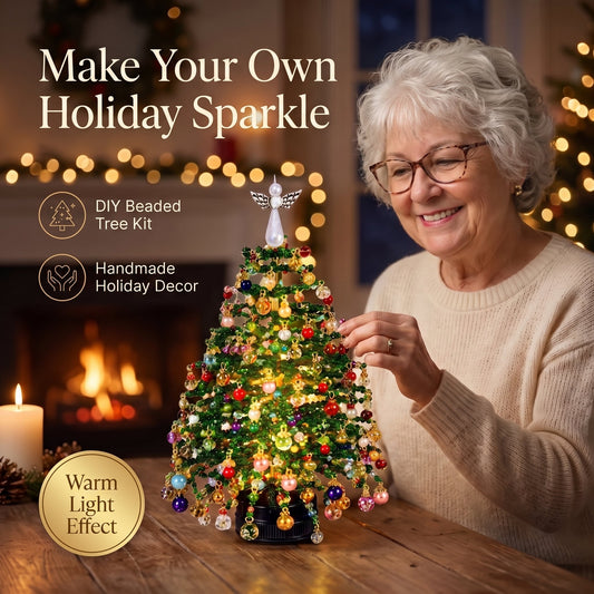 Dlovivo Christmas Glow — DIY Beaded Tree Kit