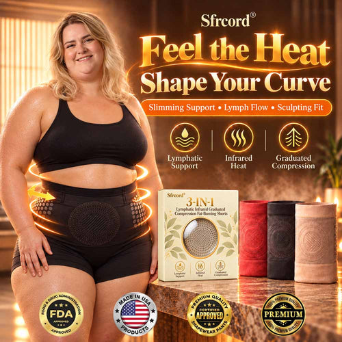 Sfrcord® 3-in-1 Lymphatic Infrared Graduated Compression Fat-Burning Shorts