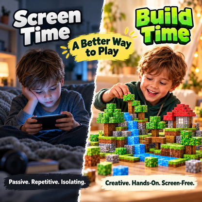 Pixel World Magnetic Building Blocks – Build Your Own World!