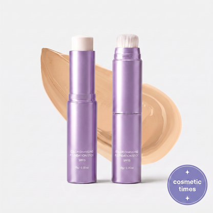 Color-Changing Foundation Stick with Built-In Brush — Natural shade