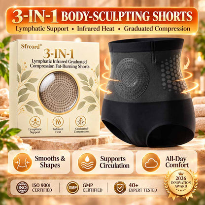 Sfrcord® 3-in-1 Lymphatic Infrared Graduated Compression Fat-Burning Shorts