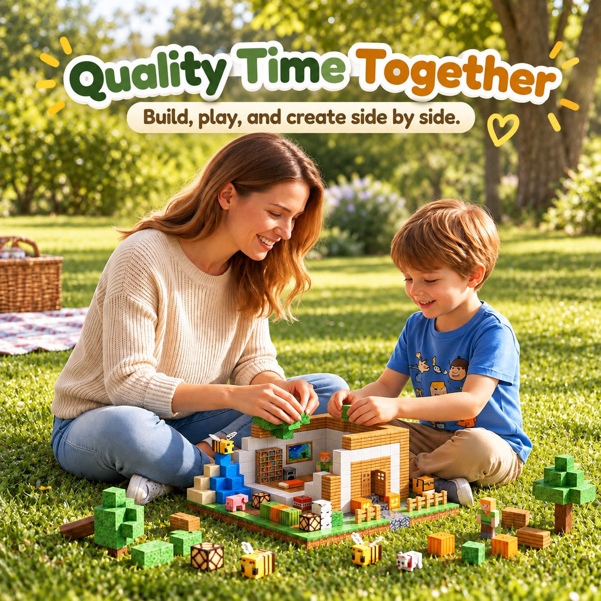 Pixel World Magnetic Building Blocks – Build Your Own World!