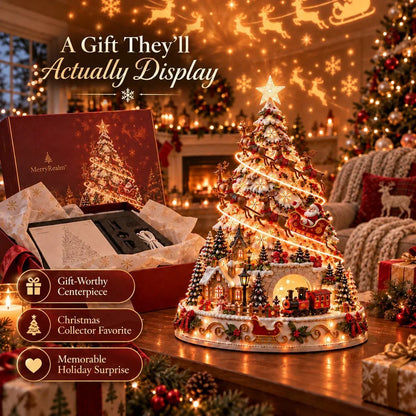 🎄 Magical Christmas Village Projection Centrepiece – 2 Festive Scenes