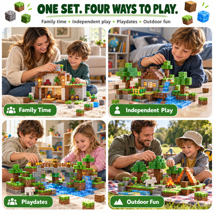 Pixel World Magnetic Building Blocks – Build Your Own World!