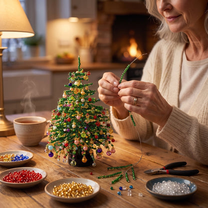 Dlovivo Christmas Glow — DIY Beaded Tree Kit