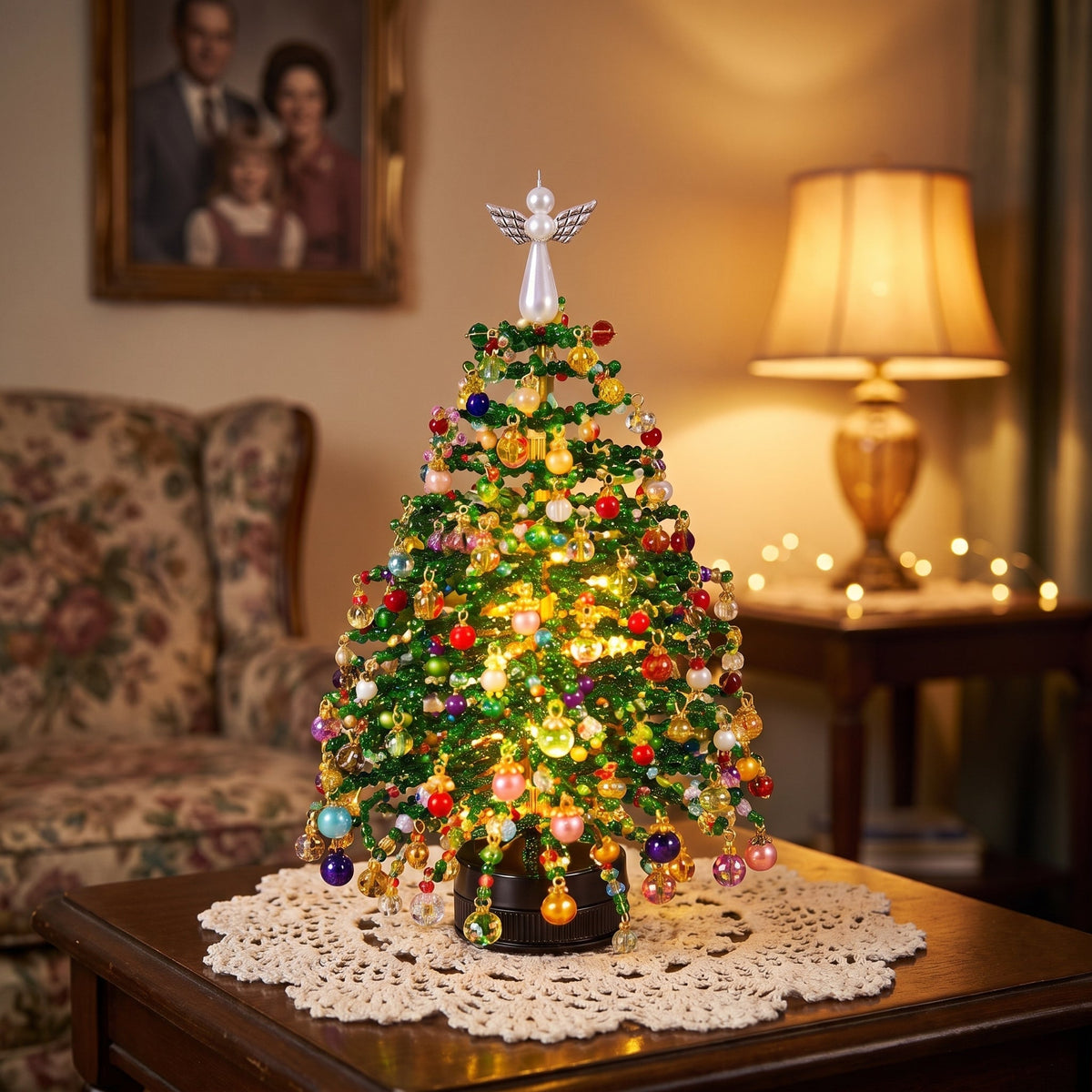 Dlovivo Christmas Glow — DIY Beaded Tree Kit